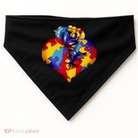 Autism Awareness Rose Heart USA-Made Doggie Bandana thumb 0
