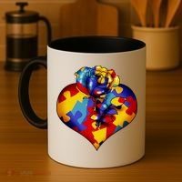 Autism Awareness Rose Heart Coffee Mug thumb 4