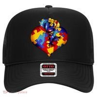 Autism Awareness Rose Heart Hat thumb 0