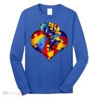 Autism Awareness Rose Heart Long Sleeve Shirt thumb 0