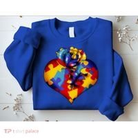 Autism Awareness Rose Heart Sweatshirt thumb 2