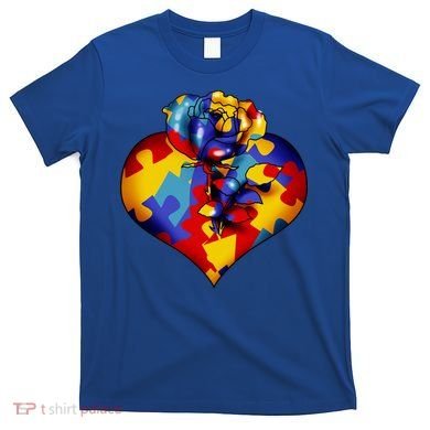 Autism Awareness Rose Heart T-Shirt