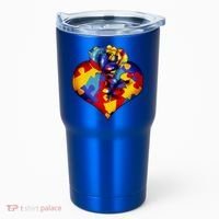 Autism Awareness Rose Heart Tumbler thumb 0