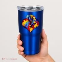 Autism Awareness Rose Heart Tumbler thumb 2