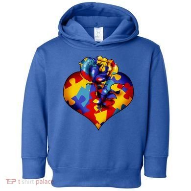 Autism Awareness Rose Heart Toddler Hoodie