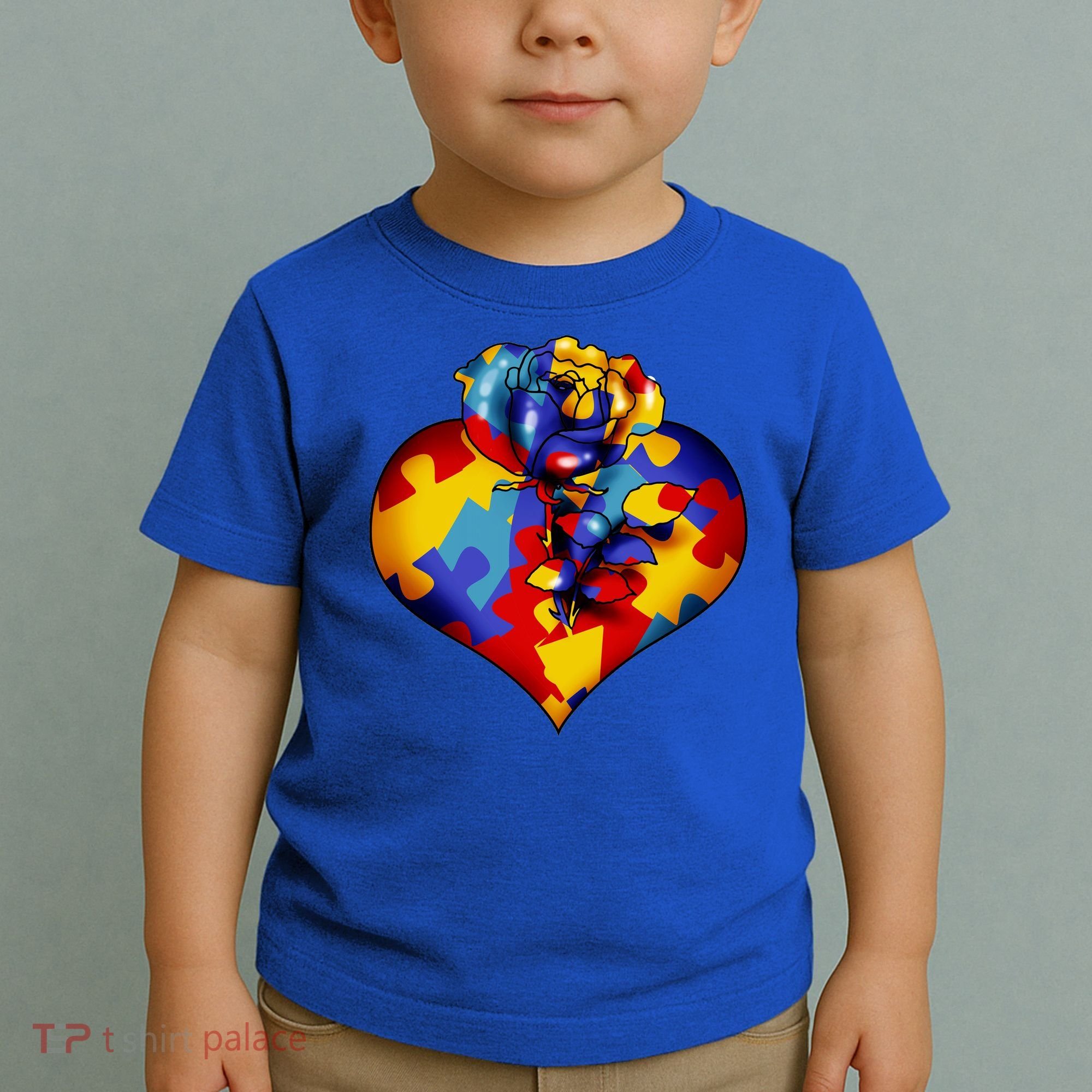 Autism Awareness Rose Heart Toddler T-Shirt