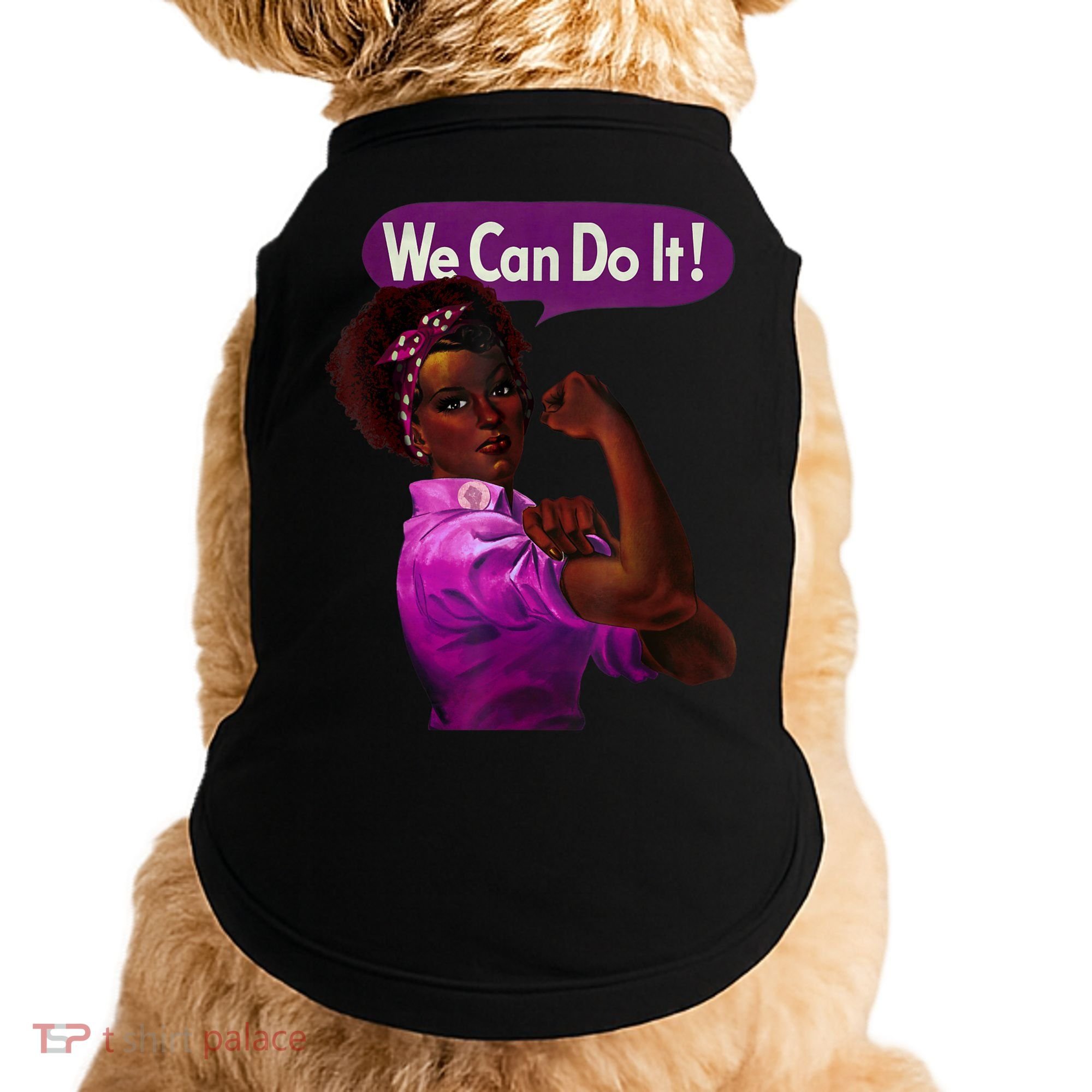 African American Rosie The Riveter Black History Doggie Tank