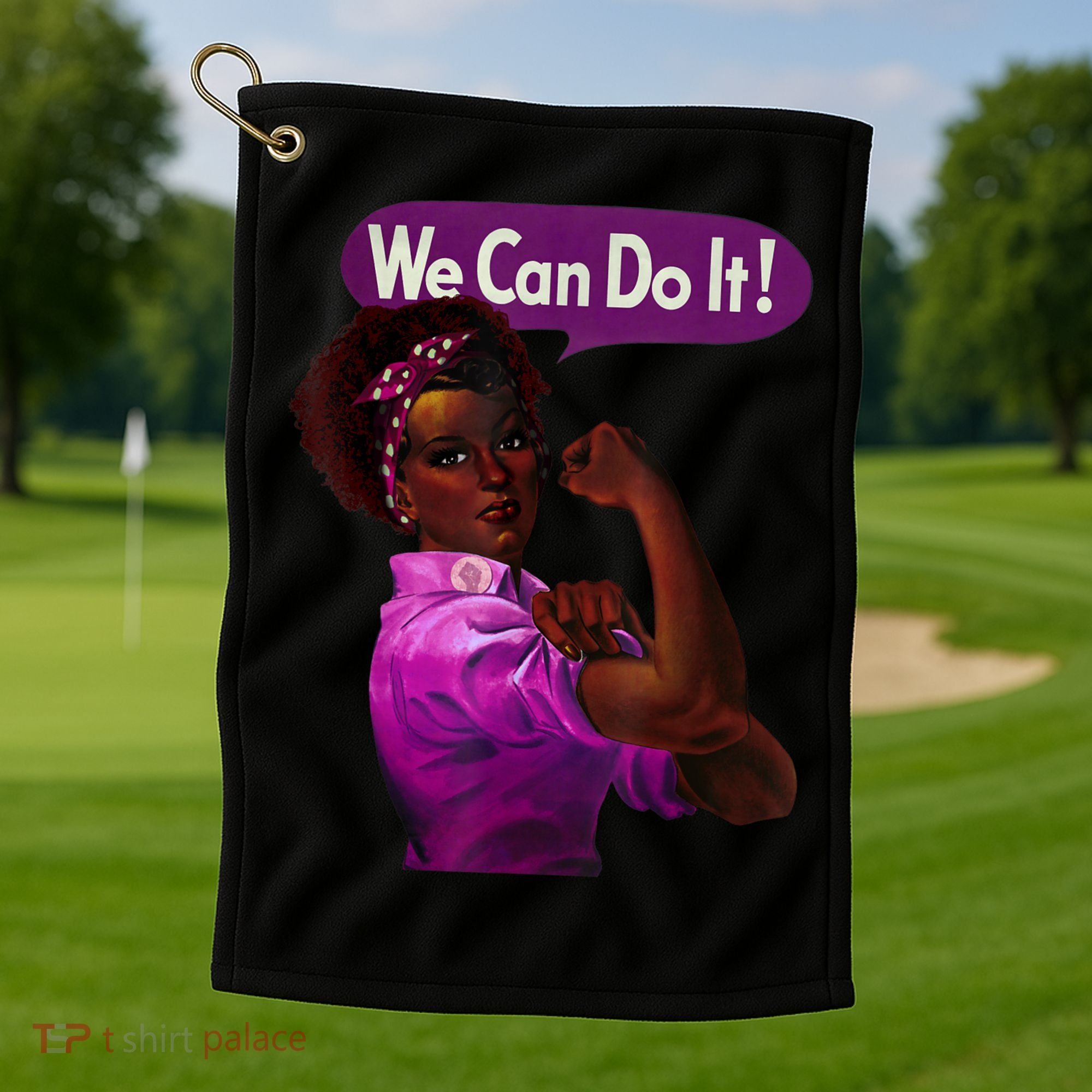 African American Rosie The Riveter Black History Golf Towel