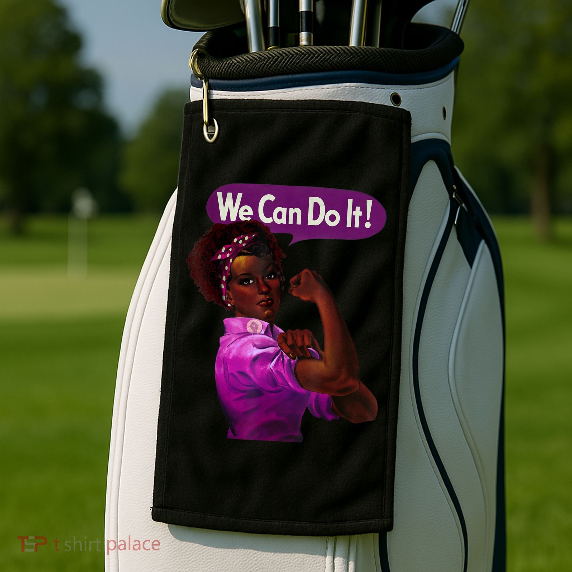 African American Rosie The Riveter Black History Golf Towel