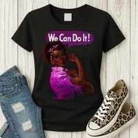 African American Rosie The Riveter Black History Women's T-Shirt thumb 3