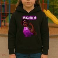 African American Rosie The Riveter Black History Kids Hoodie thumb 3