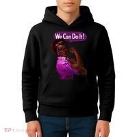 African American Rosie The Riveter Black History Kids Hoodie thumb 4