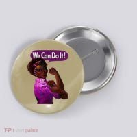 African American Rosie The Riveter Black History Button thumb 0
