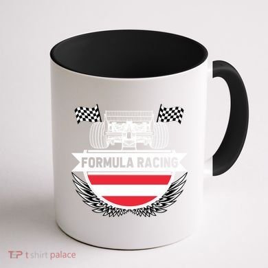 Austrian Auto Race Austria Flag Formula Racing Car Race Fan Cute Gift Coffee Mug back