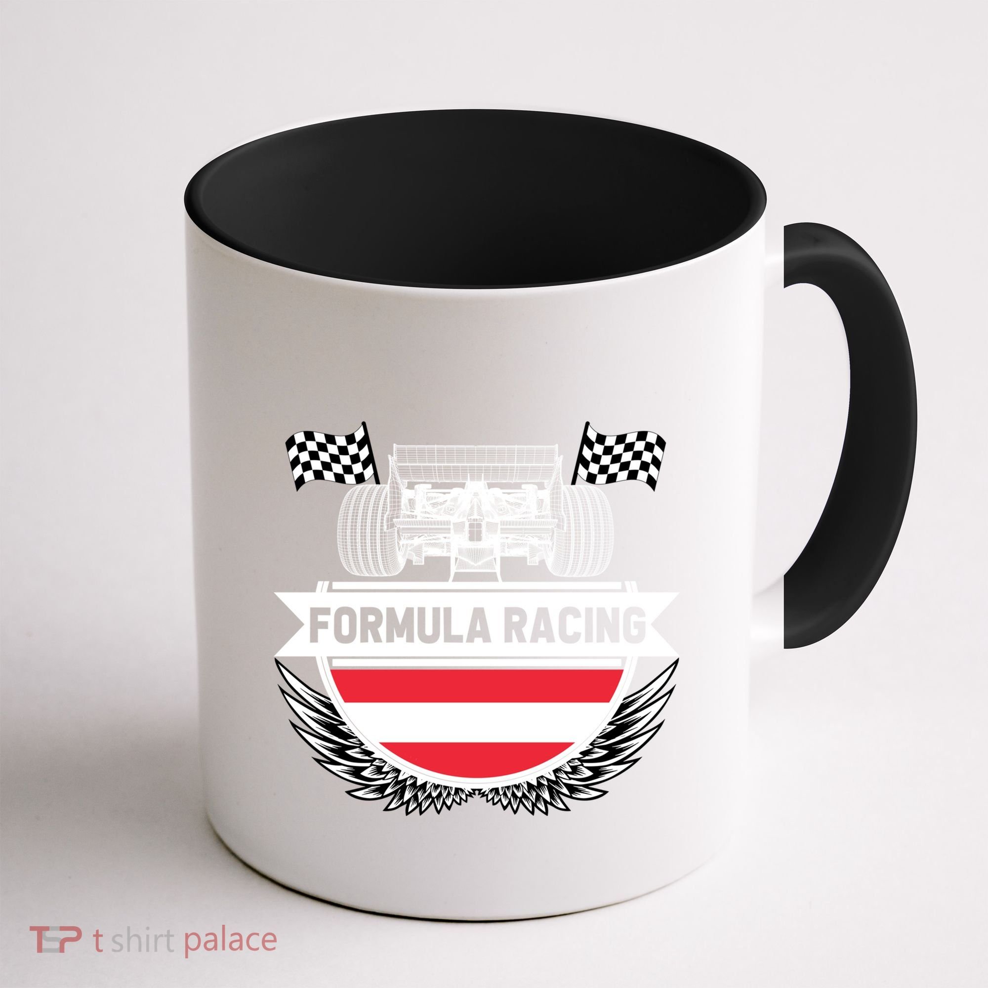 Austrian Auto Race Austria Flag Formula Racing Car Race Fan Cute Gift Coffee Mug