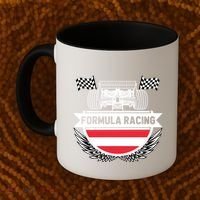 Austrian Auto Race Austria Flag Formula Racing Car Race Fan Cute Gift Coffee Mug thumb 2