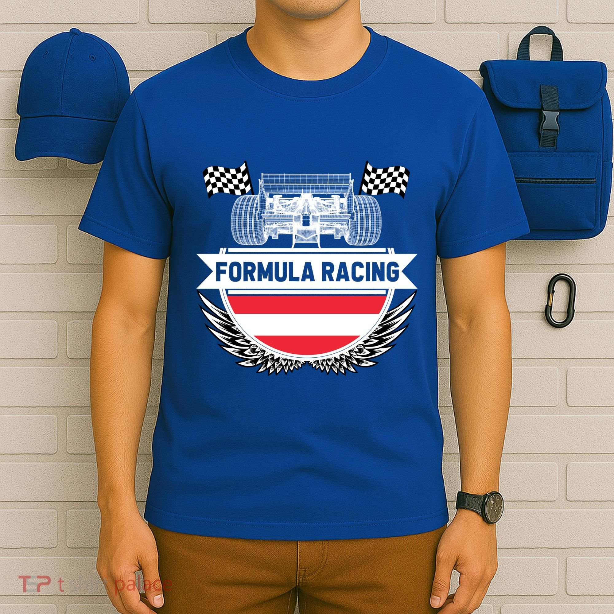 Austrian Auto Race Austria Flag Formula Racing Car Race Fan Cute Gift T-Shirt