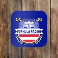 Austrian Auto Race Austria Flag Formula Racing Car Race Fan Cute Gift Coaster thumb 0