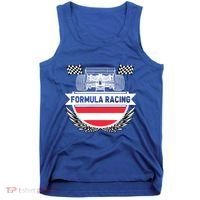 Austrian Auto Race Austria Flag Formula Racing Car Race Fan Cute Gift Tank Top thumb 0