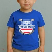 Austrian Auto Race Austria Flag Formula Racing Car Race Fan Cute Gift Toddler T-Shirt thumb 2