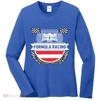 Austrian Auto Race Austria Flag Formula Racing Car Race Fan Cute Gift Women's Long Sleeve Shirt thumb 0