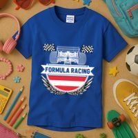 Austrian Auto Race Austria Flag Formula Racing Car Race Fan Cute Gift Kids T-Shirt thumb 3