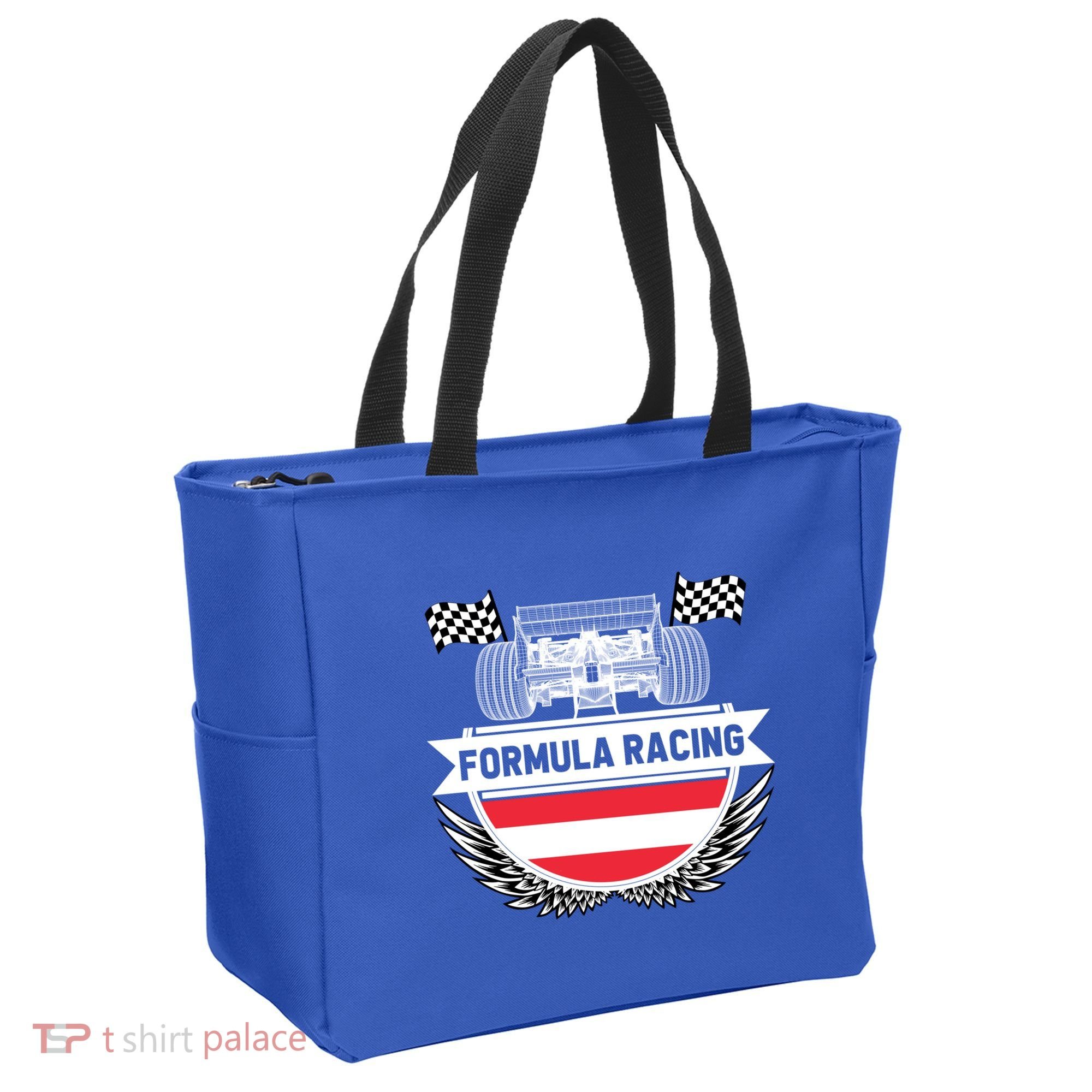 Austrian Auto Race Austria Flag Formula Racing Car Race Fan Cute Gift Tote Bag