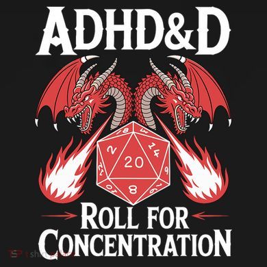 Adhd&d Adhd Roll For Concentration Coaster