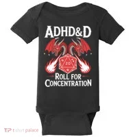 Adhd&d Adhd Roll For Concentration Baby Bodysuit thumb 0
