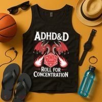 Adhd&d Adhd Roll For Concentration Tank Top thumb 4