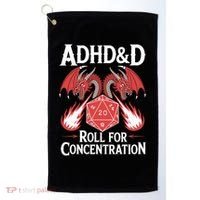 Adhd&d Adhd Roll For Concentration Golf Towel thumb 0