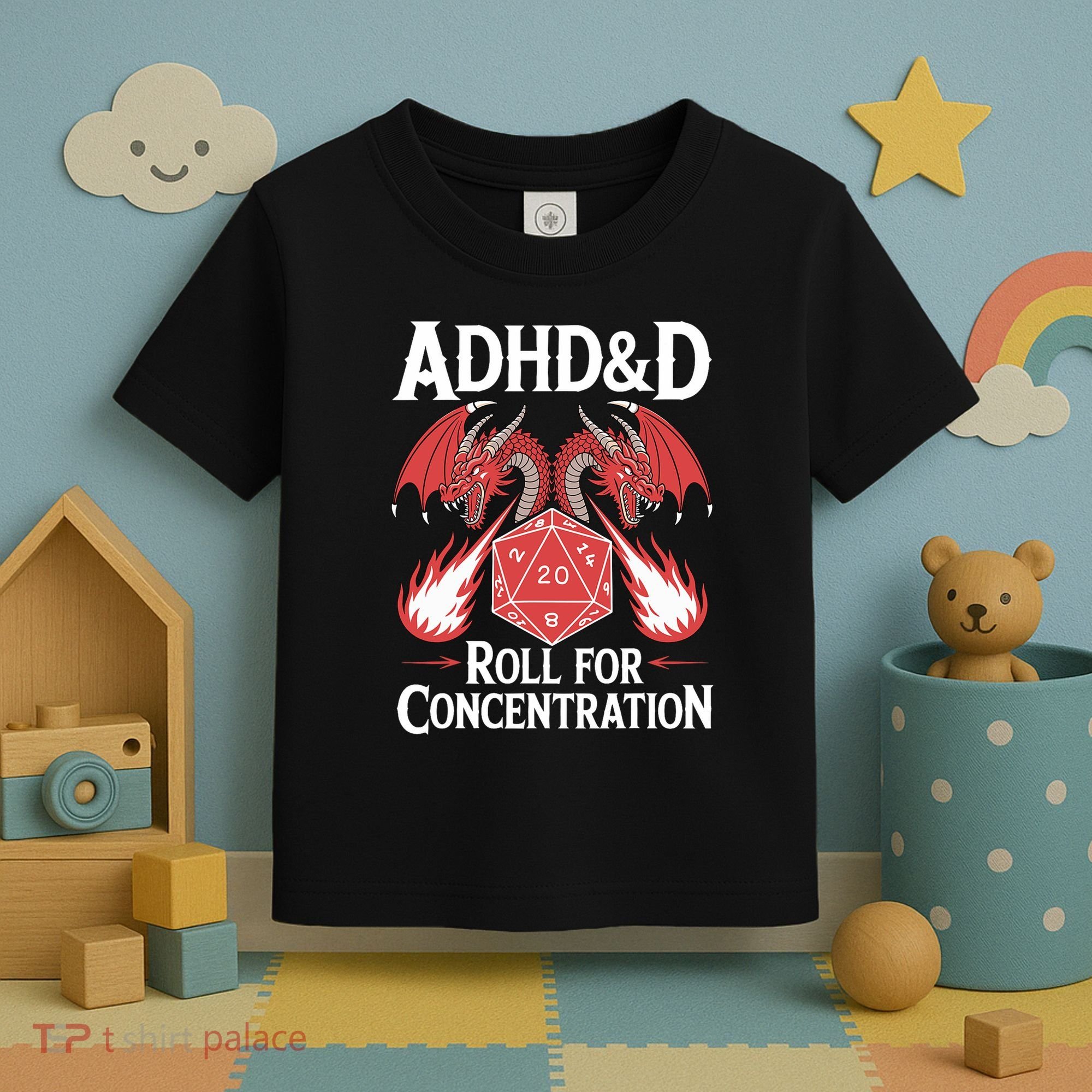 Adhd&d Adhd Roll For Concentration Toddler T-Shirt