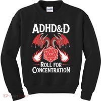 Adhd&d Adhd Roll For Concentration Kids Sweatshirt thumb 0