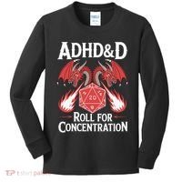 Adhd&d Adhd Roll For Concentration Kids Long Sleeve Shirt thumb 0