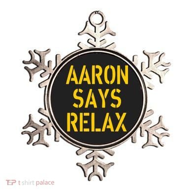 Aaron Says Relax Green Bay Football Quote Ornament