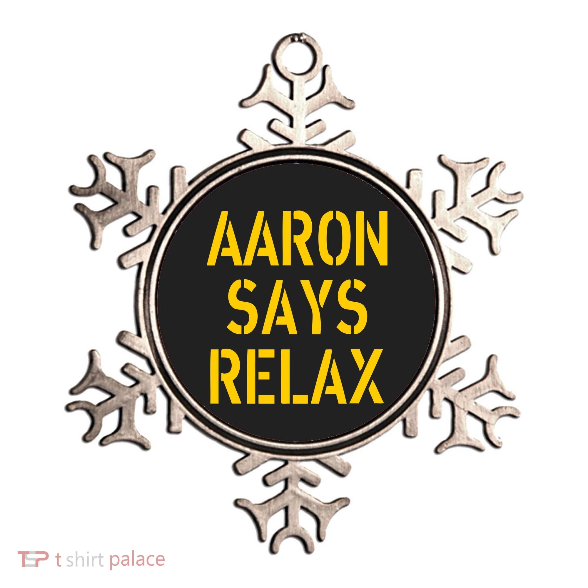 Aaron Says Relax Green Bay Football Quote Ornament
