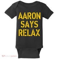 Aaron Says Relax Green Bay Football Quote Baby Bodysuit thumb 0