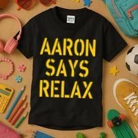 Aaron Says Relax Green Bay Football Quote Kids T-Shirt thumb 3