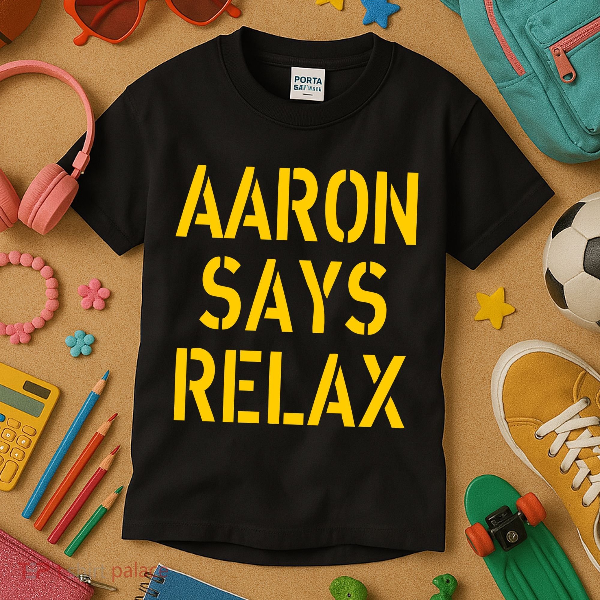 Aaron Says Relax Green Bay Football Quote Kids T-Shirt
