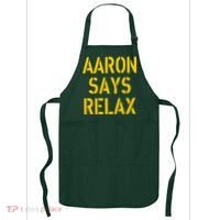 Aaron Says Relax Green Bay Football Quote Apron thumb 0