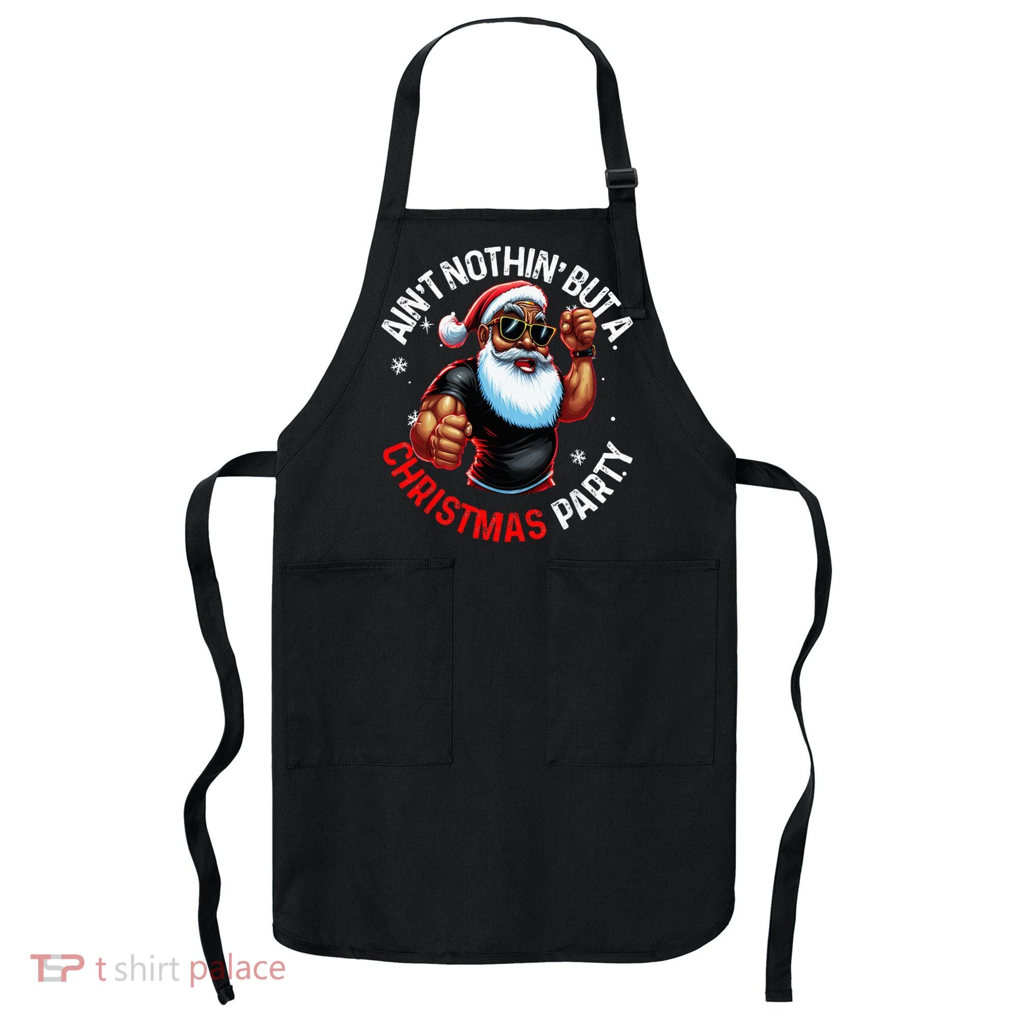 African American Santa Claus Christmas Pajama Apron