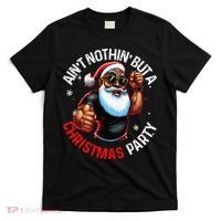 African American Santa Claus Christmas Pajama T-Shirt thumb 0