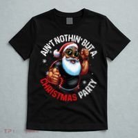 African American Santa Claus Christmas Pajama T-Shirt thumb 5