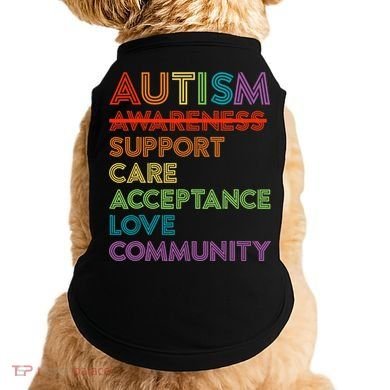 Autism Awareness Support Care Acceptance Ally Doggie Tank