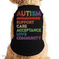 Autism Awareness Support Care Acceptance Ally Doggie Tank thumb 0