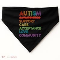 Autism Awareness Support Care Acceptance Ally USA-Made Doggie Bandana thumb 0