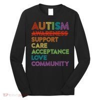 Autism Awareness Support Care Acceptance Ally Long Sleeve Shirt thumb 0