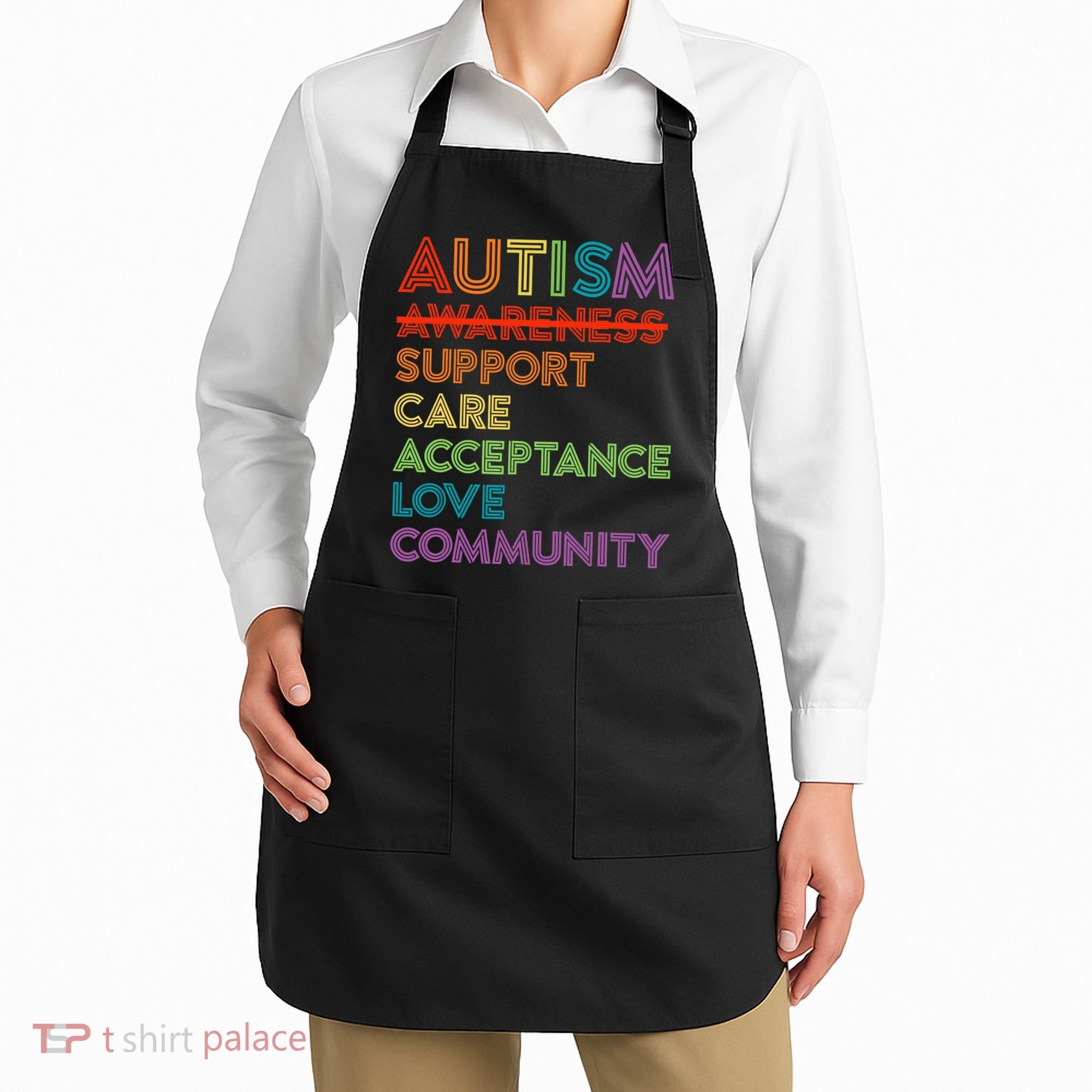 Autism Awareness Support Care Acceptance Ally Apron