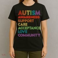 Autism Awareness Support Care Acceptance Ally T-Shirt thumb 4