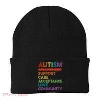 Autism Awareness Support Care Acceptance Ally Beanie thumb 0